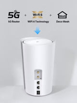TP-Link Deco X50-5G Ultra Fast Whole Home Wi-Fi 6 Router - AX3000 - White
