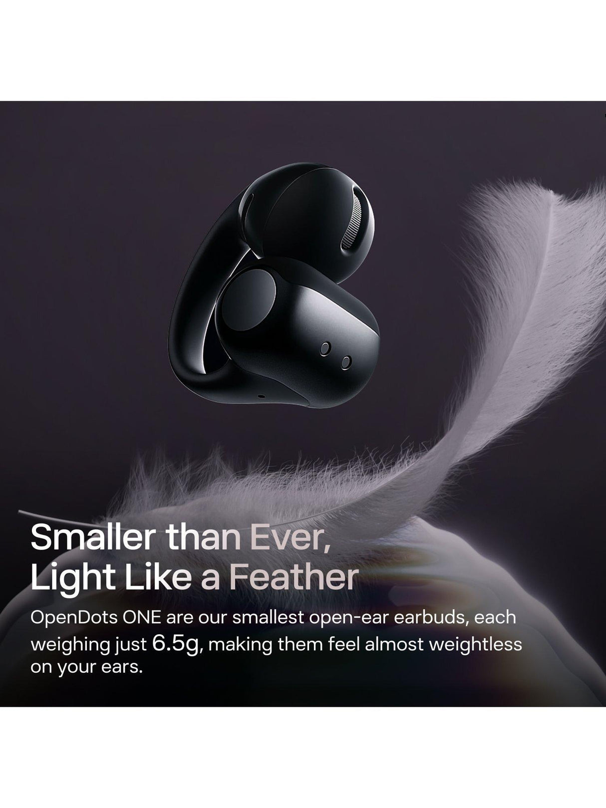 Shokz OpenDots ONE Bluetooth True Wireless Open - Ear Headphones - Black