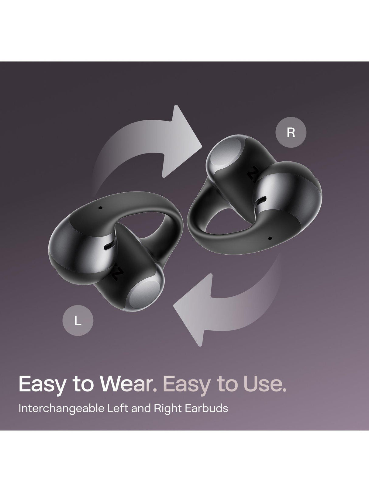 Shokz OpenDots ONE Bluetooth True Wireless Open - Ear Headphones - Black