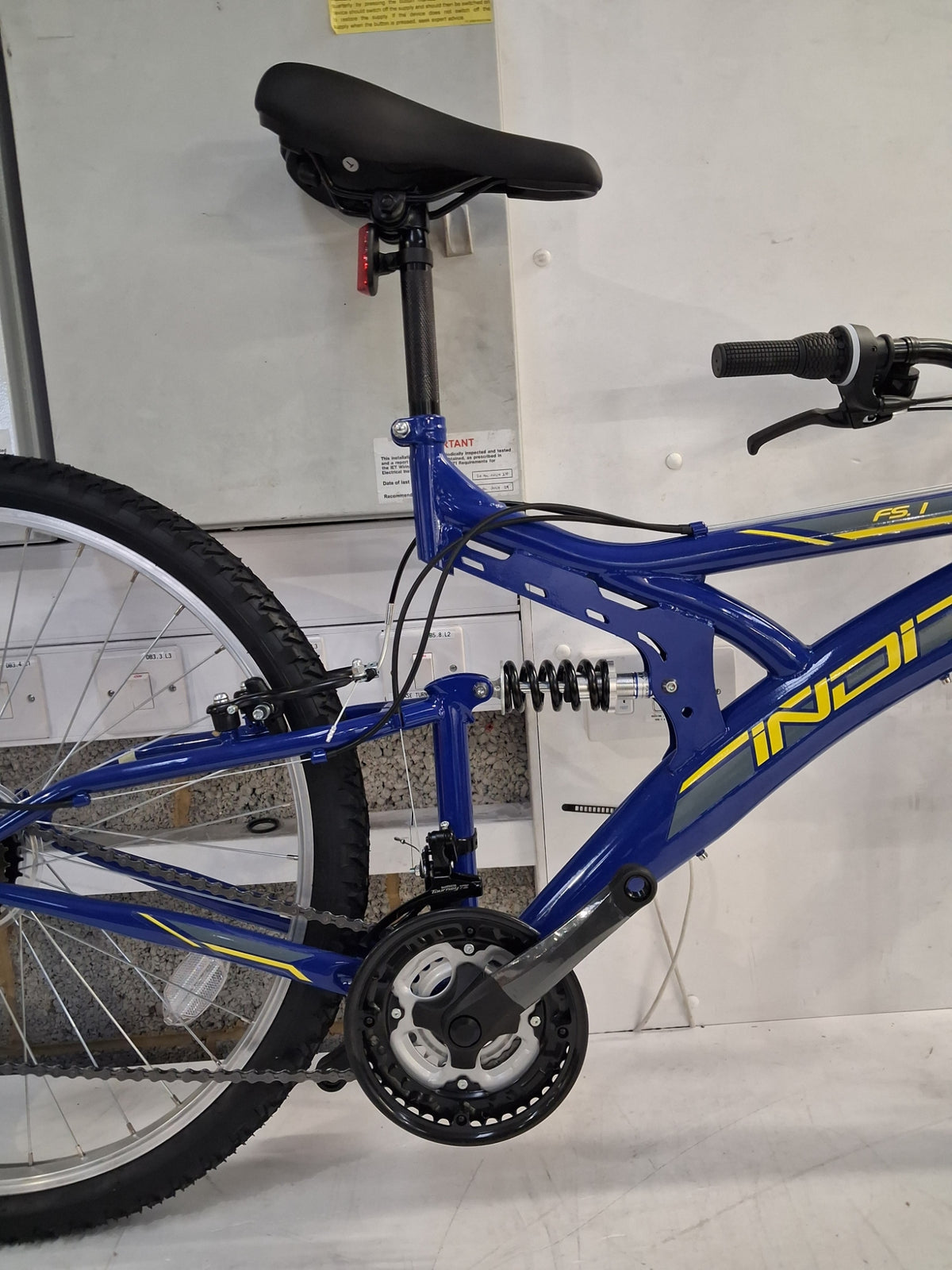 Indi FS 1 Mens MTB 18 Speed Full Suspension Mountain Bike - Blue - Medium 