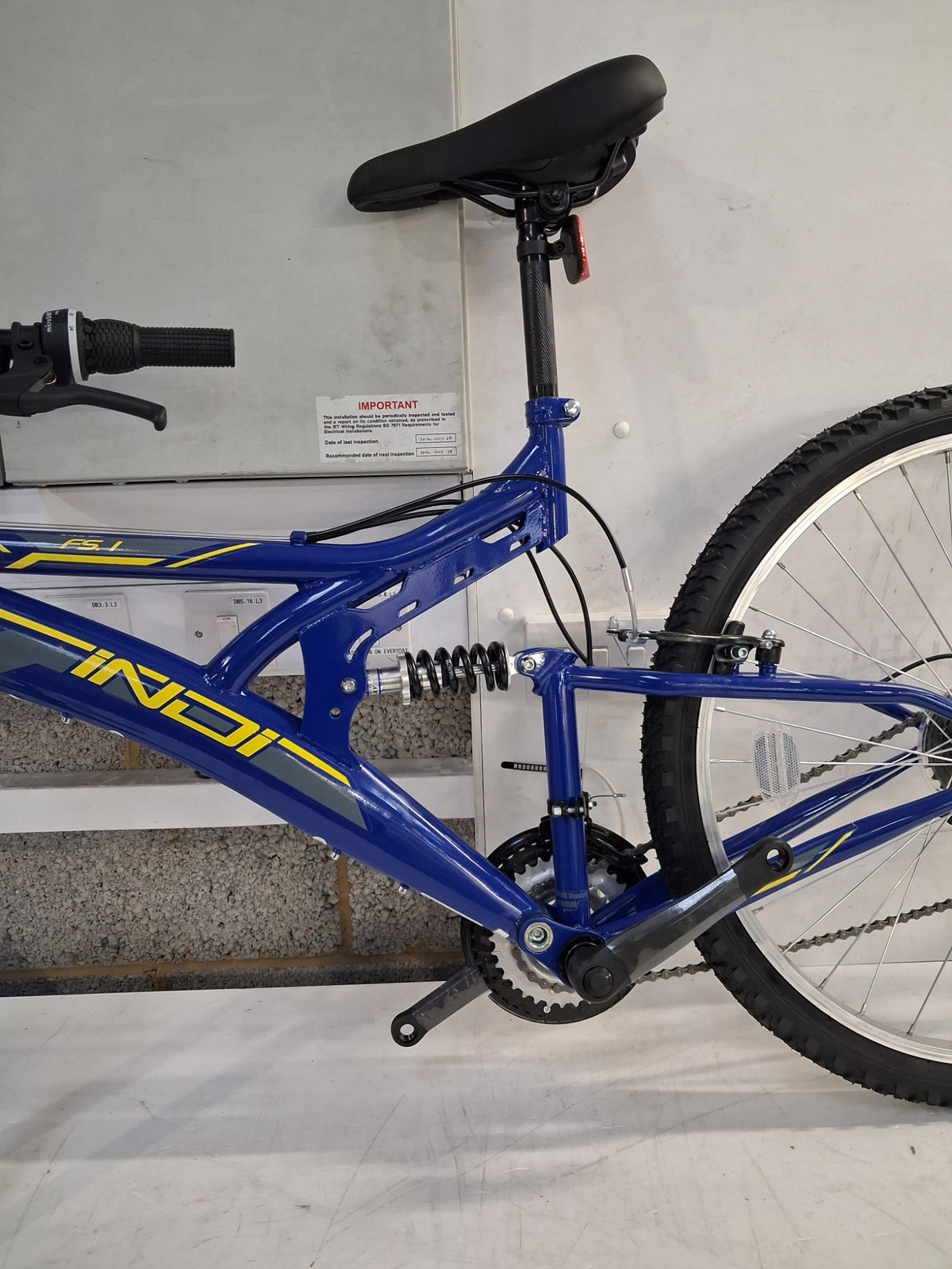 Indi FS 1 Mens MTB 18 Speed Full Suspension Mountain Bike - Blue - Medium 