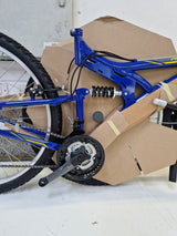 Indi FS 1 Mens MTB 18-Speed Full Suspension Mountain Bike - Blue Medium 18''