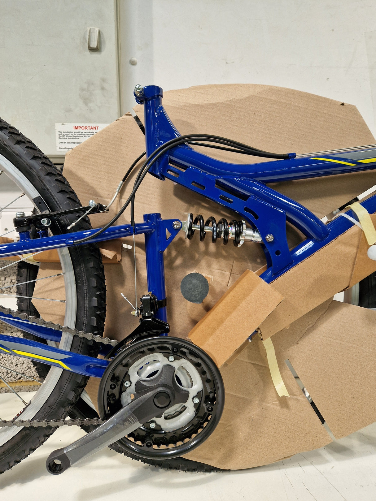 Indi FS 1 Mens MTB 18-Speed Full Suspension Mountain Bike - Medium 18'' Blue