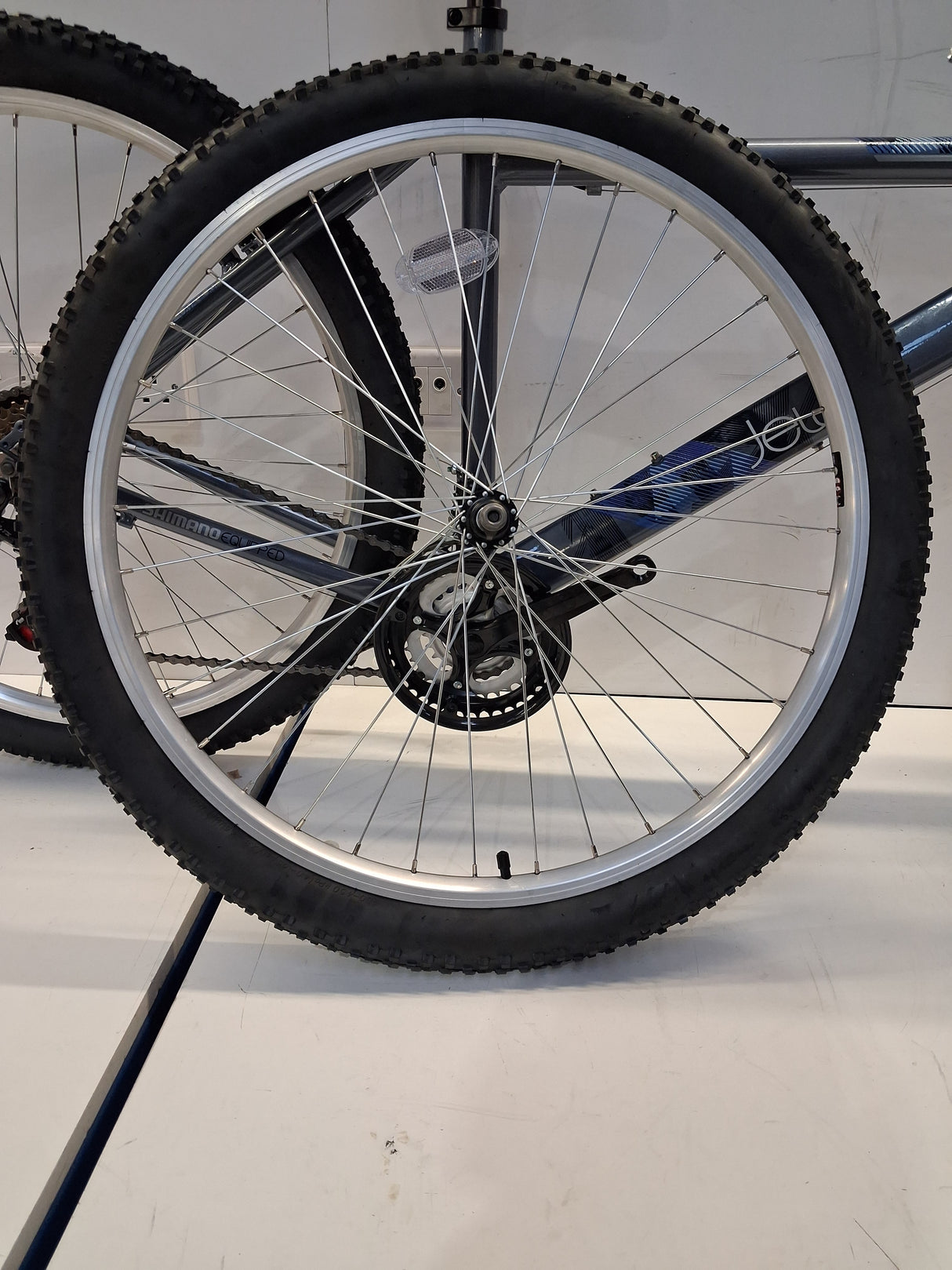 Apollo Jewel Womens 18-Speed Mountain Bike - Silver/Blue - Large 20'' Frame