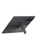 Samsung Silicone and Soft Grip Case with Stand for Galaxy Z Fold7 - Black