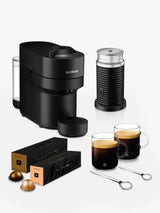 Nespresso Vertuo Pop Pod Capsule Coffee Machine Barista Bundle - Black