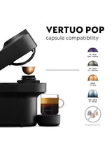 Nespresso by De'Longhi Vertuo Pop Compact Coffee Pod Machine 19bar - Black