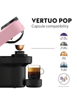 Nespresso Vertuo Pop Pod Capsule 19bar Compact Coffee Machine - Candy Pink