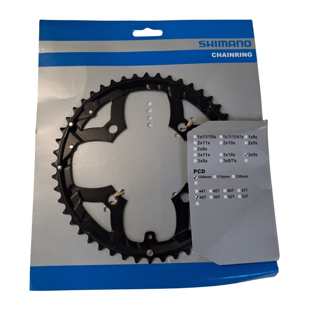 Shimano FC-M530 104mm 48T 3x9-Speed Bicycle Genuine Chainring - Black