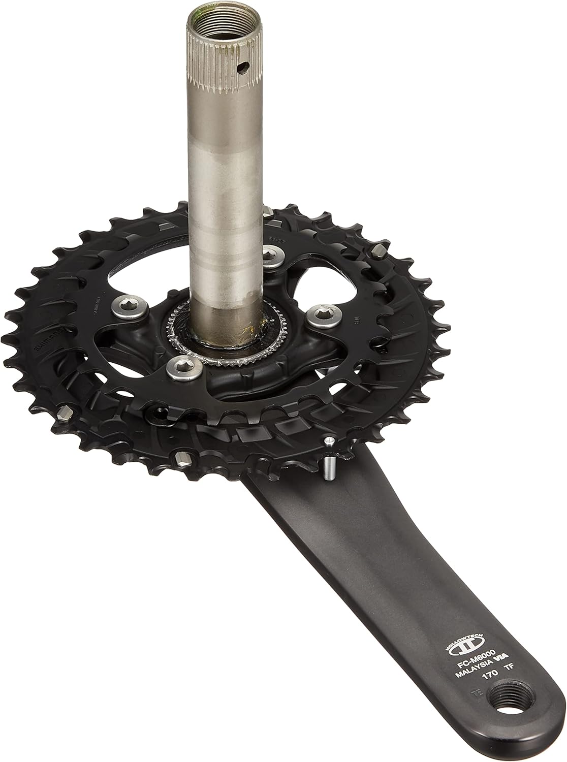 Shimano Deore FC-M6000 10 Speed Double Crankset 38/28T 175mm MTB - Black