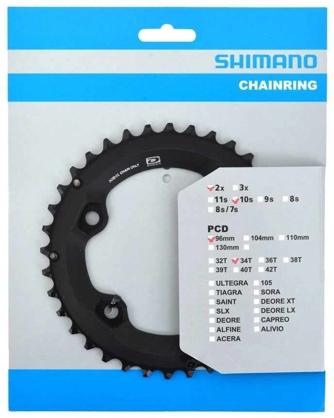 Shimano Deore FC-M6000 34T 96mm BCD Outer MTB Replacement Chainring - Black