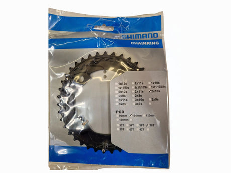 Shimano Deore FC-M617 38T 104mm BCD 10-Speed Outer Bike Chainring - Black