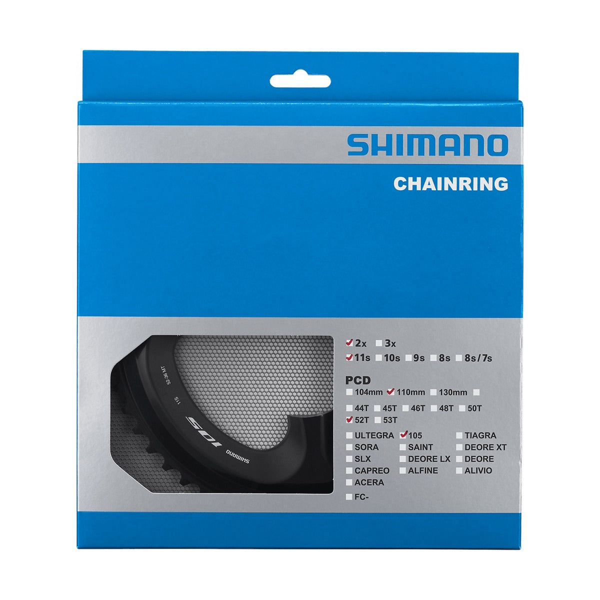 Shimano 105 FC-R7000 Outer Chainring 52T 11 Speed Road Bike Alloy - Black