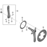 Shimano FC-RS510 Y1WF98030 170mm Replacement Left Road Crank Arm - Black