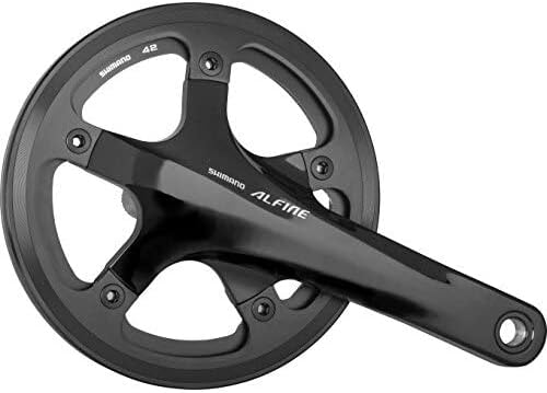 Shimano FC-S501 Alfine 2-Piece Chainset 170mm 42T Single Guard Bike - Black