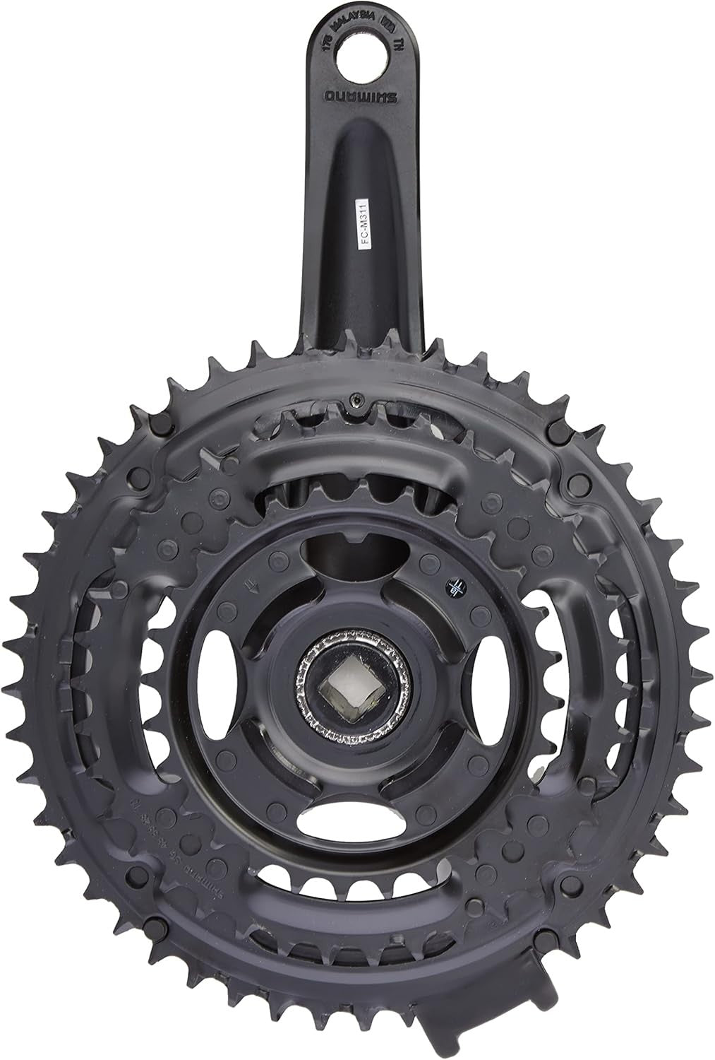 NEW Shimano Spares FC-M311 48-38-28T 175mm w/o CG Crank Front Chainwheel - Black