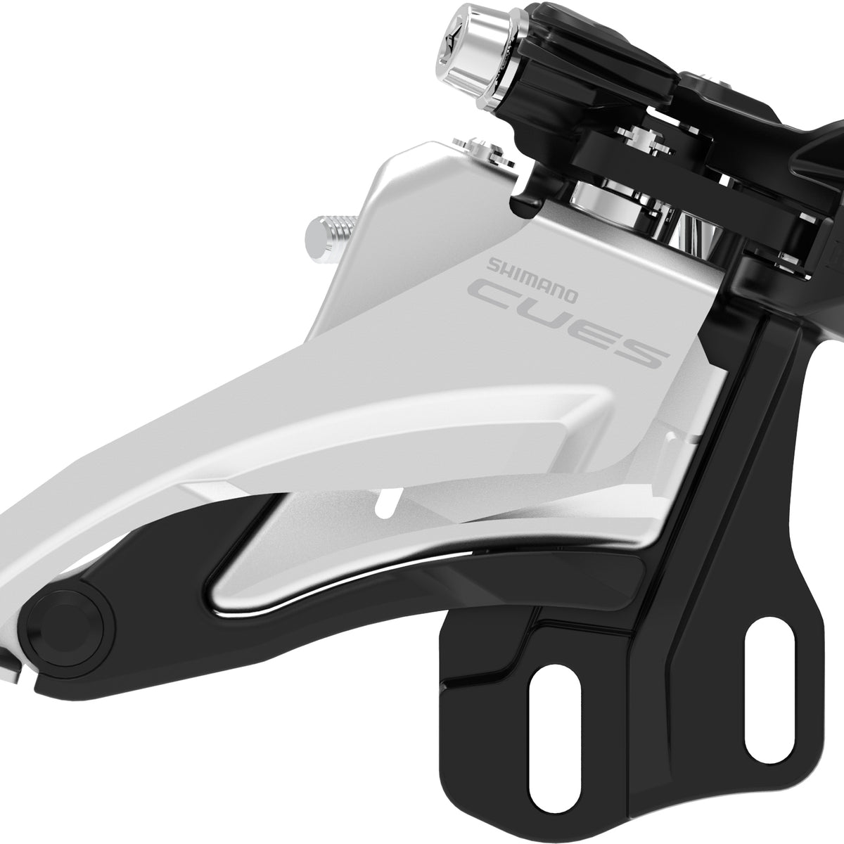 Shimano CUES FD-U4000-M Double 9/10-Speed Front Derailleur - Silver/Black