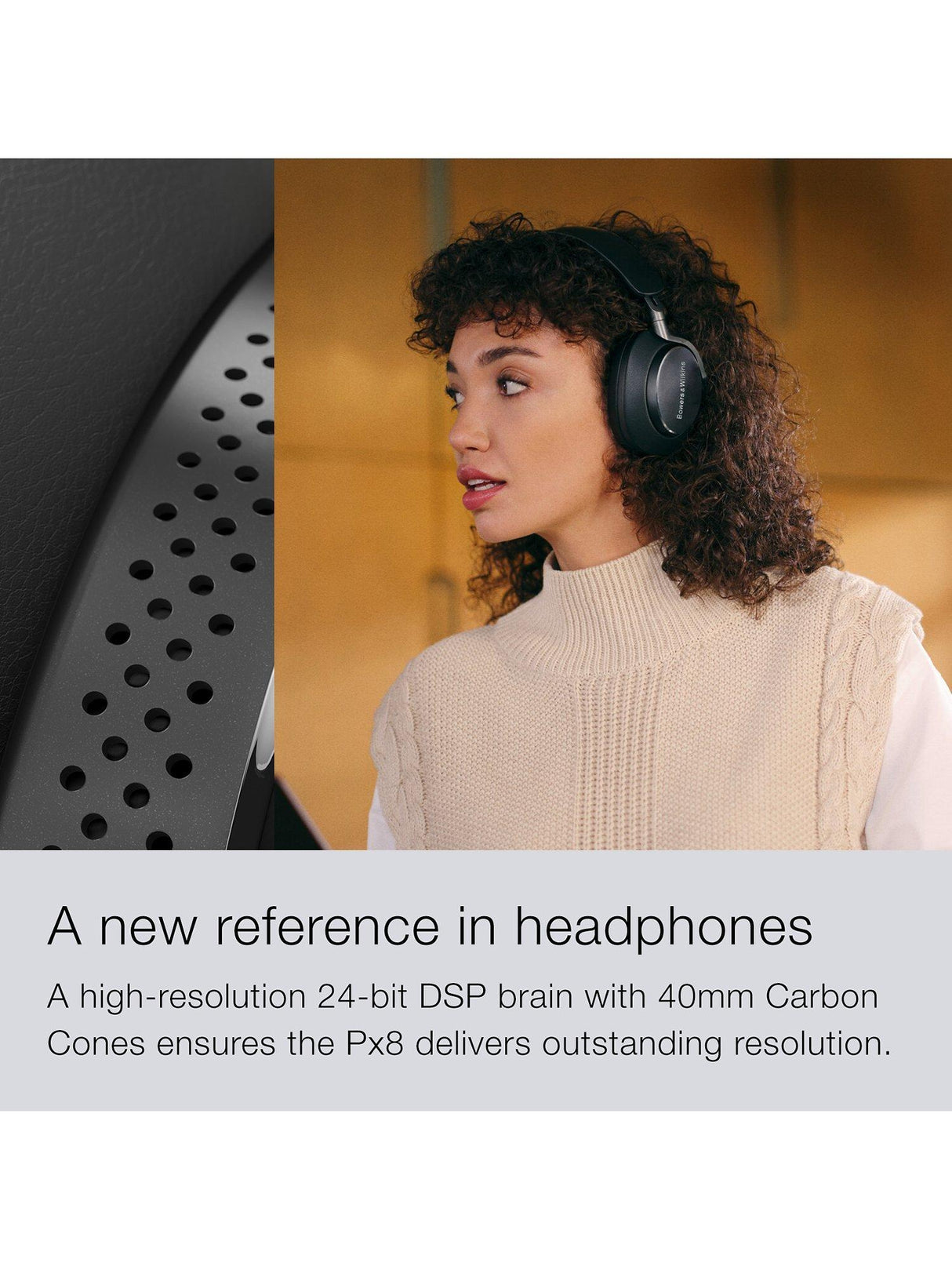 Bowers & Wilkins Px8 Noise Cancelling Wireless Headphones Bluetooth ANC Blk