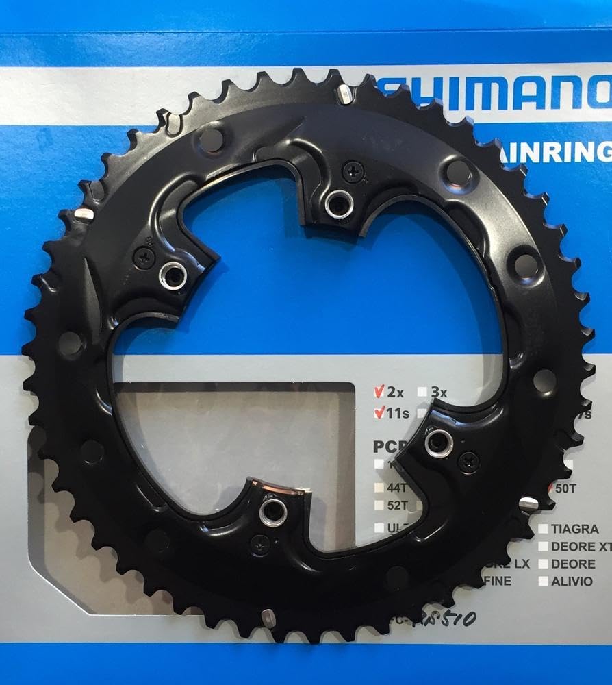 Shimano 105 FC-RS510 50T 110mm BCD Outer Road Bike Chainring Bicycle - Black