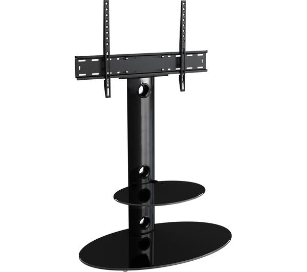 AVF Lugano Oval Pedestal TV Stand With Bracket For TVs Up To 65" - Black