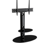 AVF Lugano Oval Pedestal TV Stand With Bracket For TVs Up To 65" - Black