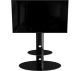 AVF Lugano Oval Pedestal TV Stand With Bracket For TVs Up To 65" - Black