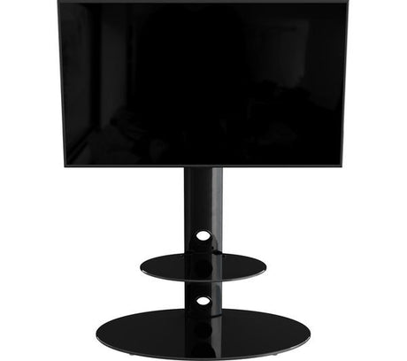 AVF Lugano Oval Pedestal TV Stand With Bracket For TVs Up To 65" - Black