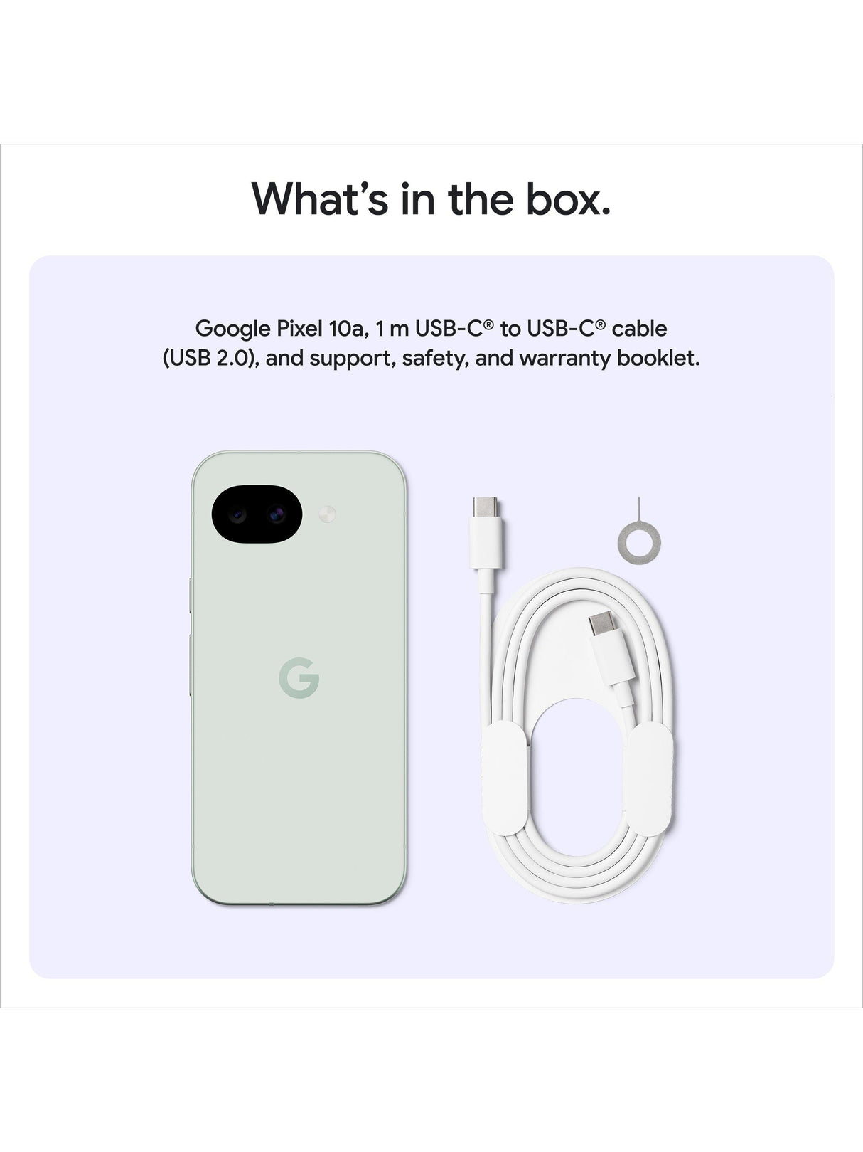 Google Pixel 10a 6.3” 5G SIM-Free Unlockled 8GB RAM 128GB Smartphone - Fog