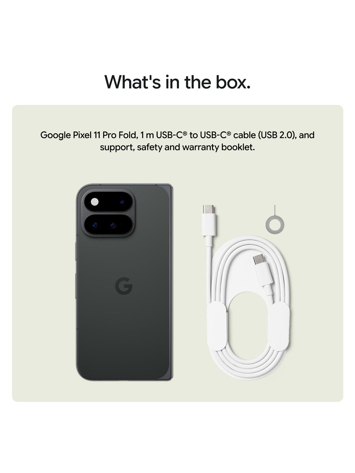 Google Pixel 11 Pro Fold 256GB Unlocked Dual SIM+eSIM Smartphone - Obsidian