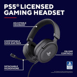 Trust GXT 498 Forta PS5 Licensed 50mm Wired 3D Audio Gaming Headset - Black
