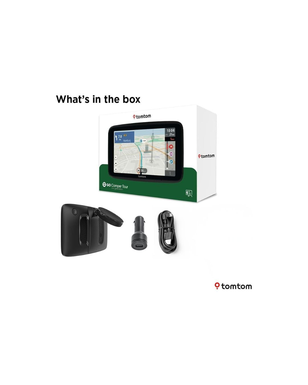 TomTom GO Camper Tour 2nd Gen 6in WiFi with Europe Maps Sat Nav - Black