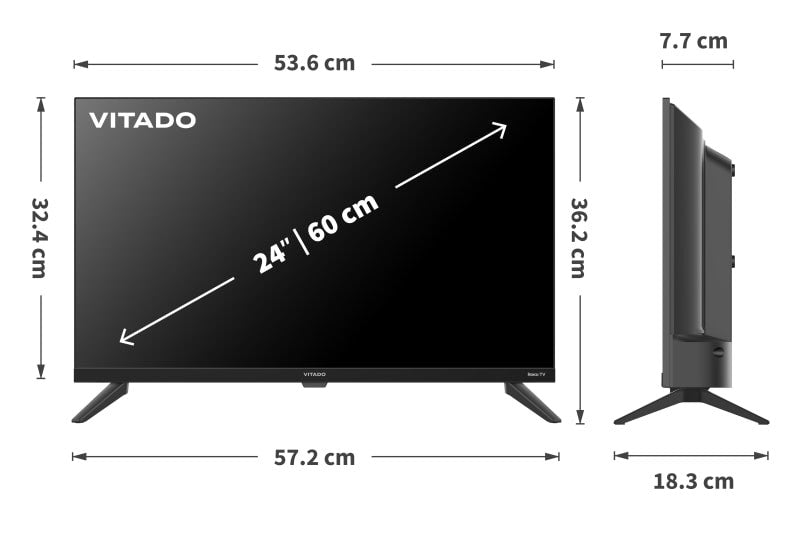 VITADO H24AR5GV Roku Freely LED HDR HDMI 24" HD Ready Smart TV - Black