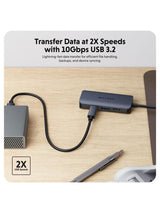 Targus HyperDrive Next 4 Port USB-C Hub for Mac PC Chromebook - 100W - Black