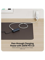 Targus HyperDrive Next 4 Port USB-C Hub for Mac PC Chromebook - 100W - Black