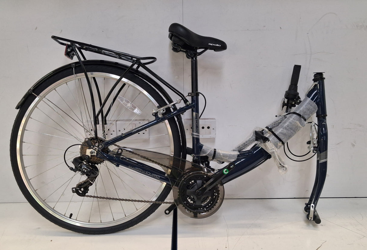 Apollo Elyse Womens 21 Speed V-Brakes Hybrid Bike - Navy Blue - 16" Small