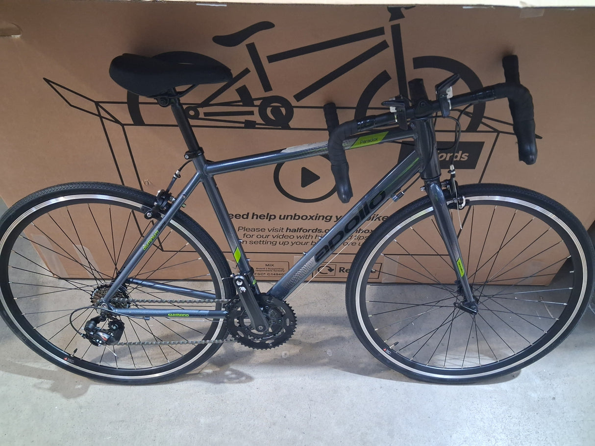 Apollo Paradox Mens 14-Speed V-Brakes Alloy Road Bike - Grey - 51cm Medium