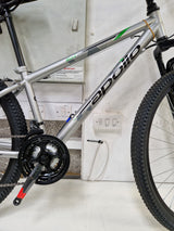 Apollo Slant 18 Speed V-Brake 27.5" Unisex Steel Mountain Bike Silver - Small