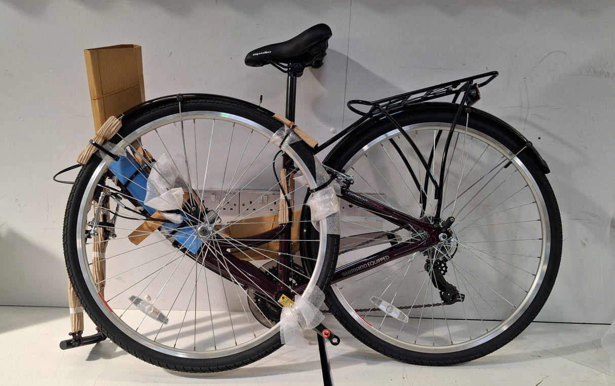 Apollo Elyse Womens 21 Speed V-Brakes Hybrid Bike - Purple - Small 16''
