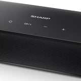 SHARP HT-SB121 Compact 2.0 Soundbar 20W with Bluetooth 5.3 for TVs - Black