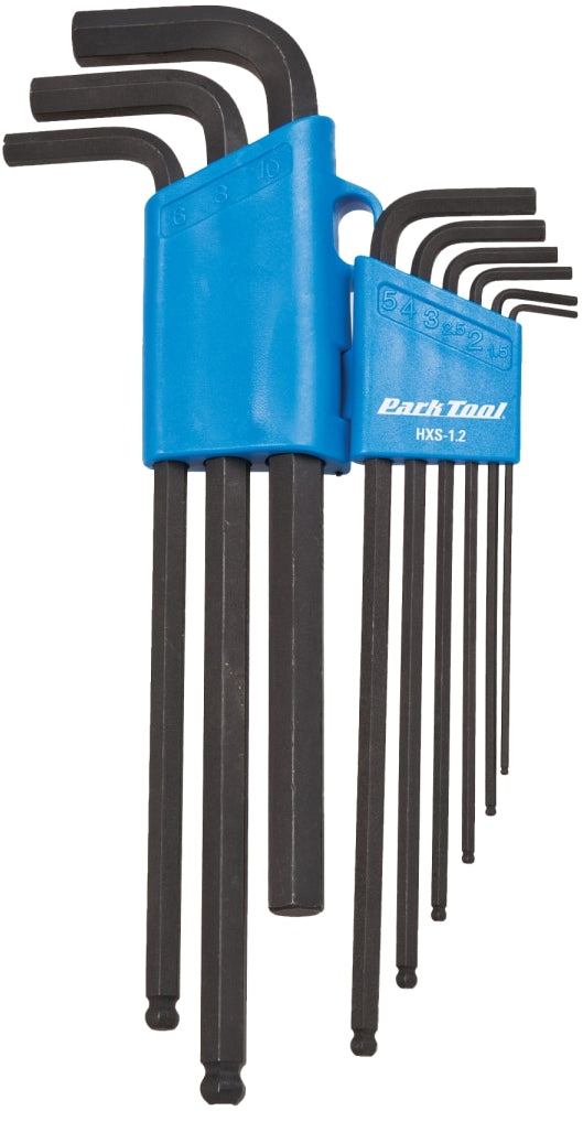 Park Tool HXS-1.2 Professional L-Handle Hex Wrench Set 0.5-10 Size - Black