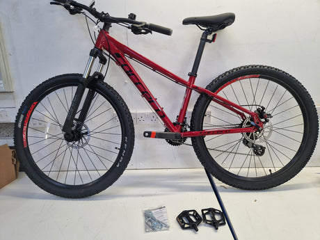 Carrera Valour Disc Mens 16-Speed Mountain Bike - Red - 14'' X-Small Frame