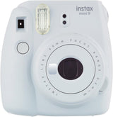 Fujifilm Instax Mini 9 Instant Film Camera with Selfie Mirror & Hi-Key White