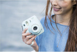 Fujifilm Instax Mini 9 Instant Film Camera with Selfie Mirror & Hi-Key White