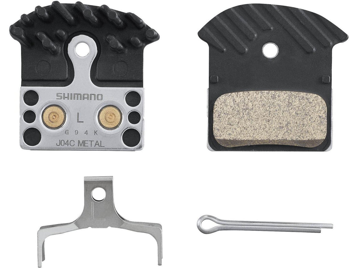 Shimano J04C-MF Disc Pads & Spring Metal Sintered Alloy - Black/Silver