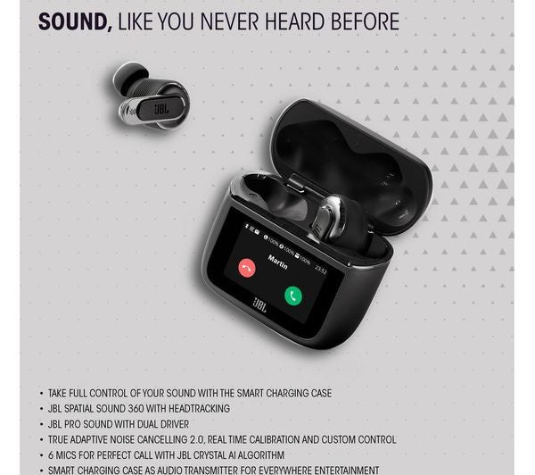 JBL Tour Pro 3 True Wireless Bluetooth Noise-Cancelling Earbuds - Black