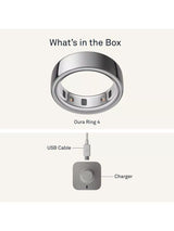 Oura Ring 4 Health & Fitness Tracker Android and IOS Smart Ring - Silver - 6