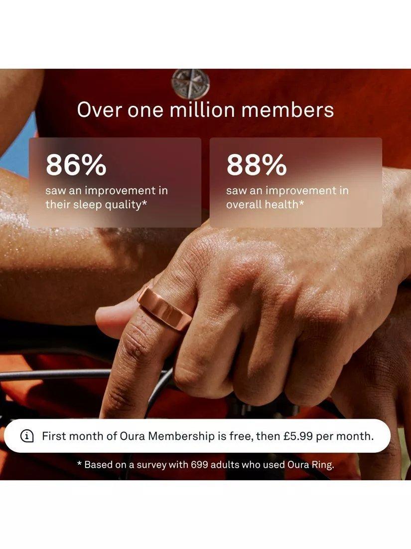 Oura Ring 4 Health & Fitness Tracker Android IOS Smart Ring - Rose Gold - 6