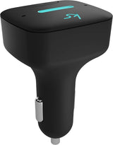 KitSound KSFRPL In-Car Dual Charger Auto USB Power Adapter with Alexa - Black