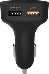 KitSound KSFRPL In-Car Dual Charger Auto USB Power Adapter with Alexa - Black