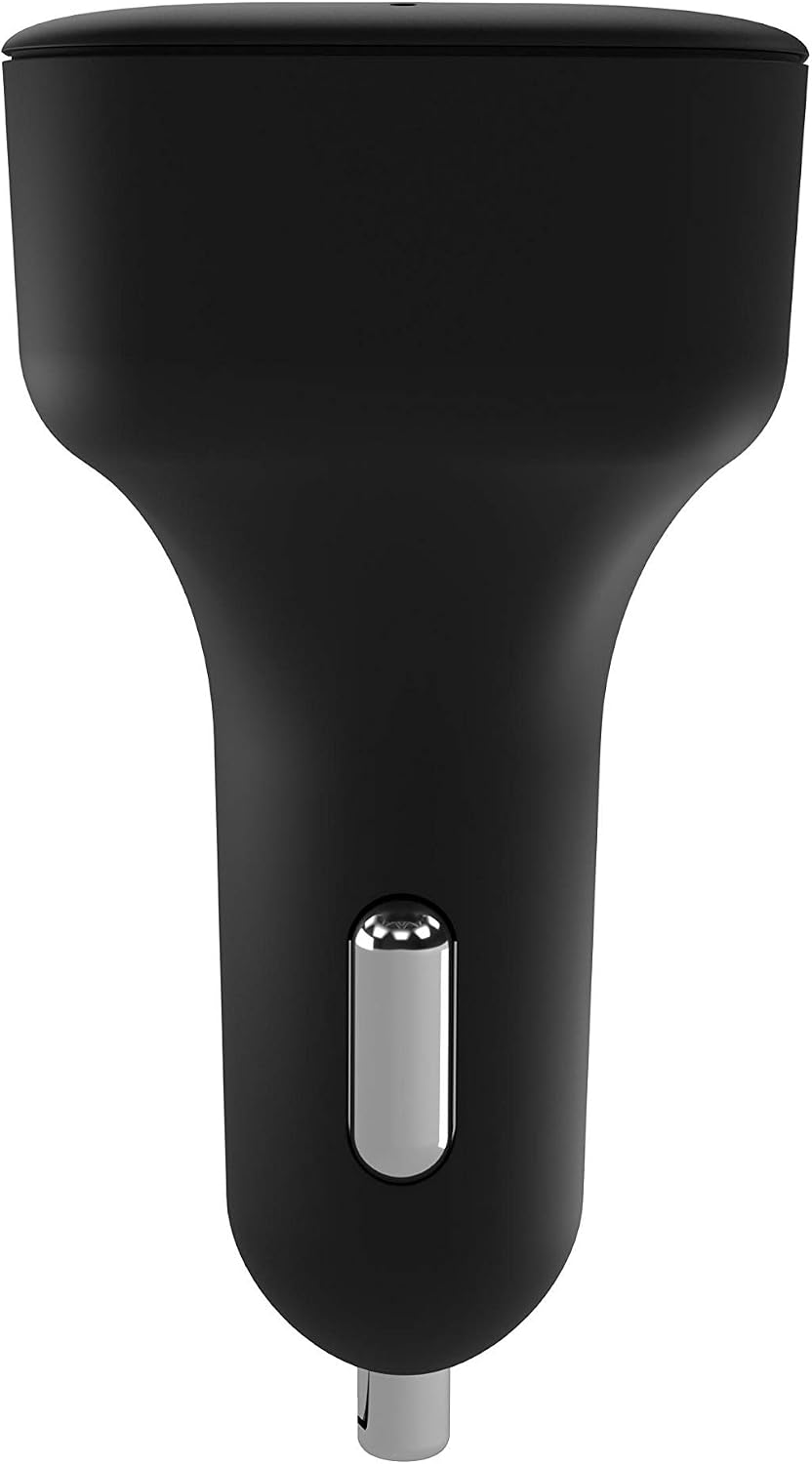 KitSound KSFRPL In-Car Dual Charger Auto USB Power Adapter with Alexa - Black